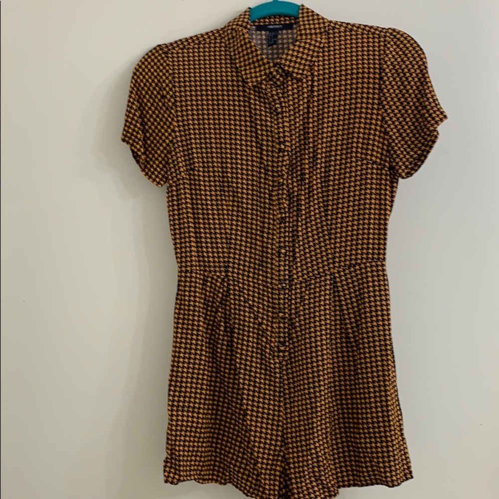 Oxford print romper